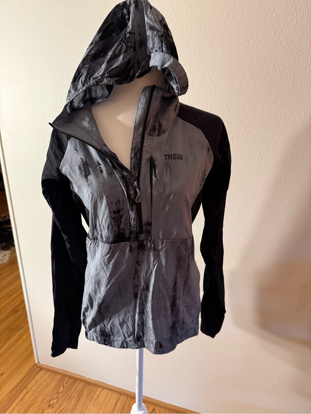 TREW Gray & Black Windbreaker Hoodie